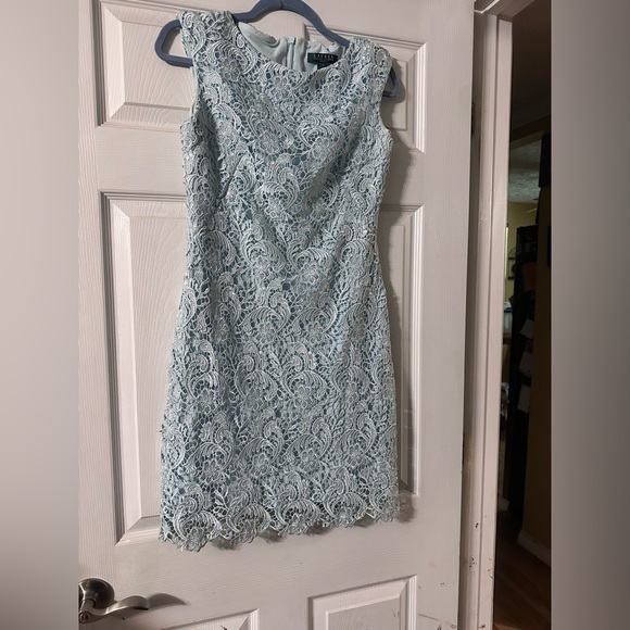 Ralph Lauren Light Blue Lace Dress - Picture 1 of 2